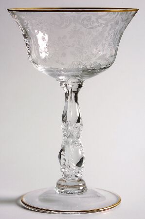 Chantilly (3600, Gold Trim) Champagne/Tall Sherbet