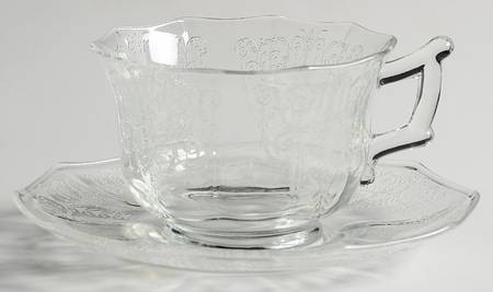 Cleo Clear (Stem 7606) Cup & Saucer Set