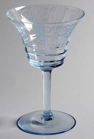 Cleo Blue (Stem 3077) Champagne/Tall Sherbet