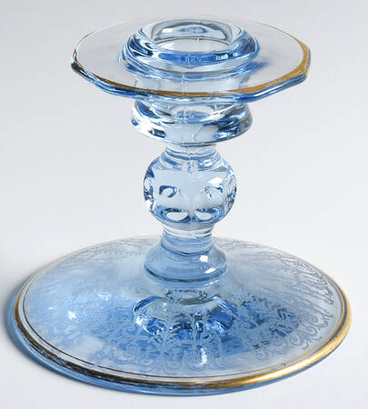 Cleo Blue (Stem 3077) Single Light Candlestick