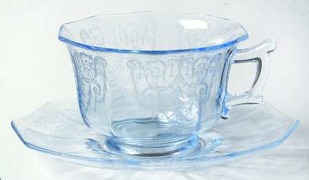 Cleo Blue (Stem 3077) Cup & Saucer Set