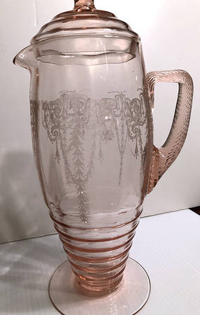 Cleo Pink (Stem 3077) 63 Oz Pitcher & Lid