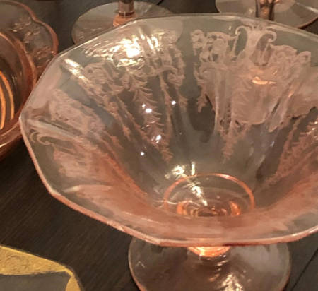 Cleo Pink (Stem 3077) Mayonnaise Bowl, Bowl Only