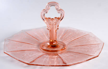 Cleo Pink (Stem 3077) Center Handle Tray