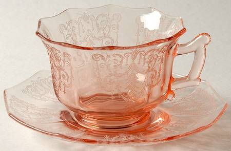Cleo Pink (Stem 3077) Cup & Saucer Set
