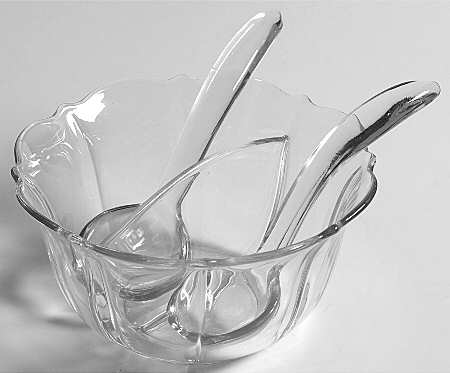 Corinth (Optic) Divided Mayonnaise and 2 Ladles
