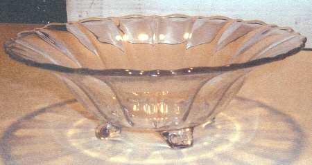 Corinth (Optic) 9" 4-Toed Footed Bowl