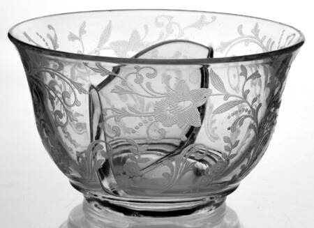 Daffodil Clear (Stem 3779, Not Gold Encrusted) Divided Mayonnaise Bowl Only