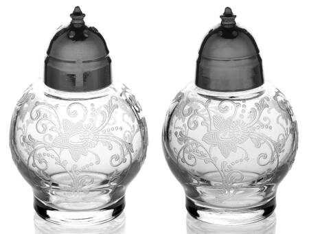 Daffodil Clear (Stem 3779, Not Gold Encrusted) Shaker Set with Metal Lids