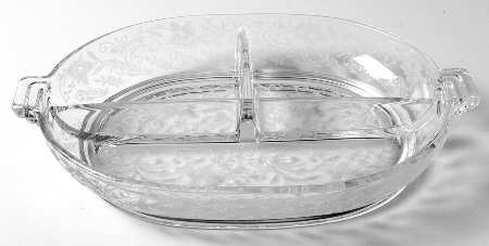 Daffodil Clear (Stem 3779, Not Gold Encrusted) 11" Oval 3 Part Relish