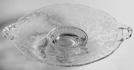 Daffodil Clear (Stem 3779, Not Gold Encrusted) 9" Handled Footed Plate