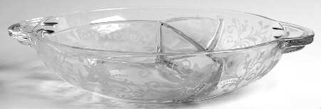 Daffodil Clear (Stem 3779, Not Gold Encrusted) 9" 3 Part Round Relish