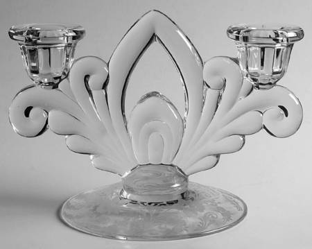 Daffodil Clear (Stem 3779, Not Gold Encrusted) Double Light Candlestick