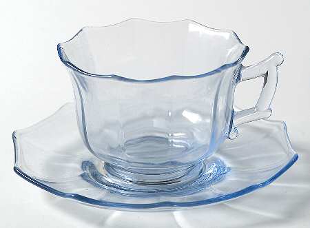 Decagon Light Blue Cup & Saucer Set