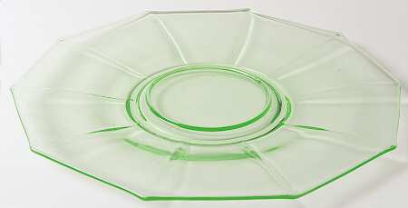 Decagon Green (Light Emerald) Cheese & Cracker Plate
