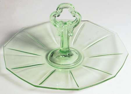 Decagon Green (Light Emerald) Center Handle Tray