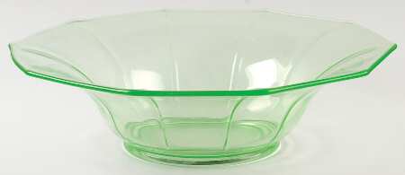 Decagon Green (Light Emerald) Flared Bowl