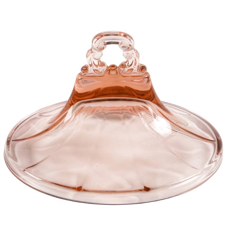 Decagon Pink Lid for 3-Footed Candy Dish
