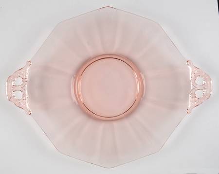 Decagon Pink Large 2 Handled Plate