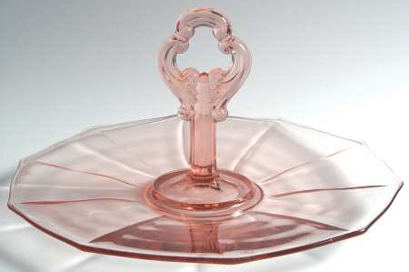 Decagon Pink Center Handle Tray