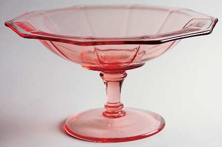 Decagon Pink Round Compote (Height X Width)