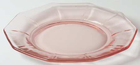 Decagon Pink Bread & Butter Plate by Cambridge