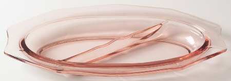 Decagon Pink 8' Oblong 2 Part Relish