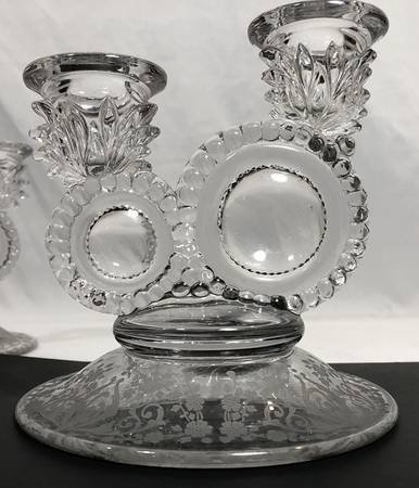 Diane Clear (Stem 3122) Double Light Candlestick