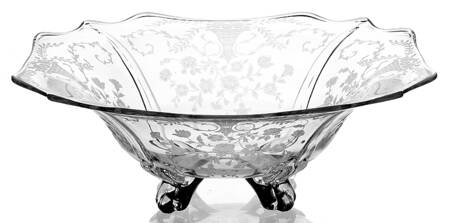Diane Clear (Stem 3122) 12" 4-Toed Footed Bowl