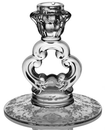 Diane Clear (Stem 3122) 5" KeyHole Candlestick w/Round Base