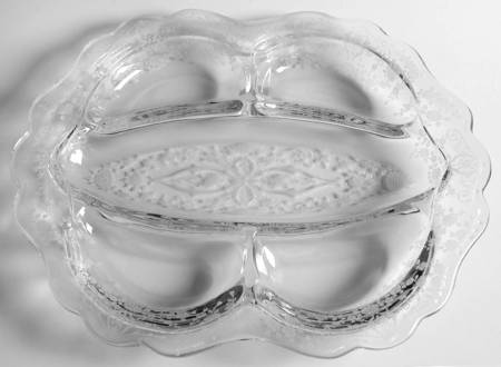 Diane Clear (Stem 3122) #3900 120 12" Oblong 5 Part Relish