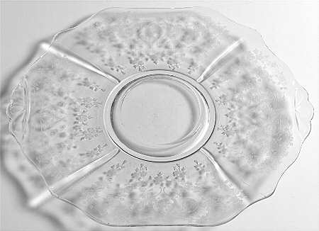 Diane Clear (Stem 3122) Cheese & Cracker Plate-Shape 3400