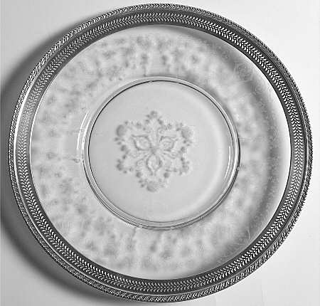 Diane Clear (Stem 3122) Sterling Rimmed Service Plate