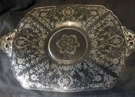 Diane Clear (Stem 3122) 16" Handled Plate (Shape 3400)
