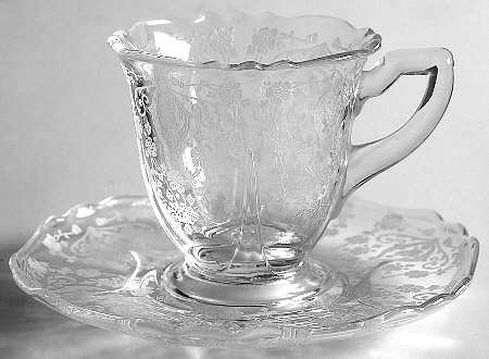 Diane Clear (Stem 3122) Shape 3400 Demitasse Cup & Saucer