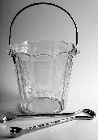 Diane Clear (Stem 3122) 3900/671 Ice Bucket with Handle and Tongs