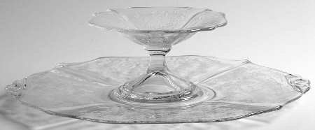 Diane Clear (Stem 3122) Cheese & Cracker Set, Shape 3400