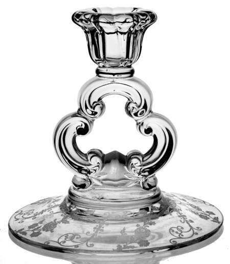 Elaine Clear (Stem 3500) 5" KeyHole Candlestick w/Round Base