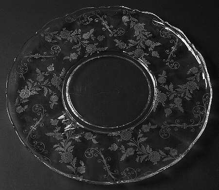 Elaine Clear (Stem 3500) Large Rolled Edge Torte Plate