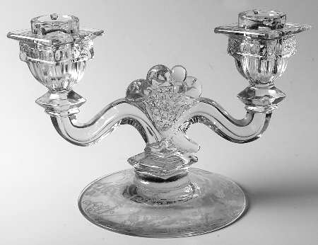 Elaine Clear (Stem 3500) Base for 6" 2 Light Candelabra