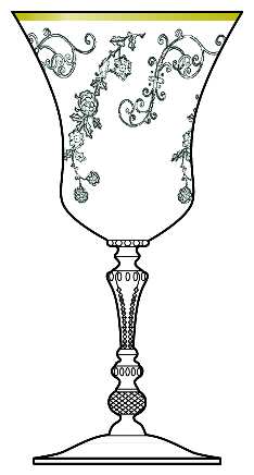Elaine Clear (Gold Trim, Stem 3500)