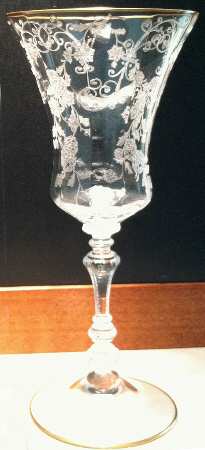 Elaine Clear (Gold Trim, Stem 3500) Water Goblet