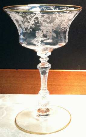 Elaine Clear (Gold Trim, Stem 3500) Champagne/Tall Sherbet