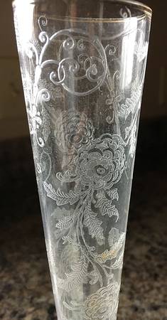 Elaine Clear (Gold Trim, Stem 3500) 10" Footed Bud Vase