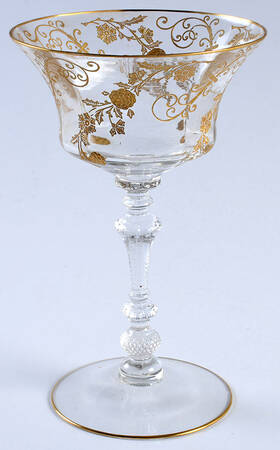Elaine Clear (Gold Encrusted, Stem 3500) Champagne/Tall Sherbet