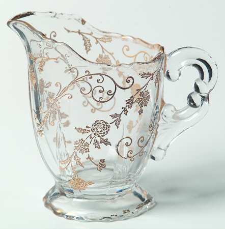 Elaine Clear (Gold Encrusted, Stem 3500) 3400/68 Footed Creamer