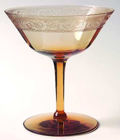 Florentine Amber (No Trim, Stem 3060) Champagne/Tall Sherbet