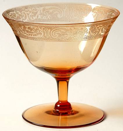 Florentine Amber (No Trim, Stem 3060) Low Sherbet