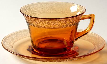 Florentine Amber (No Trim, Stem 3060) Cup & Saucer Set