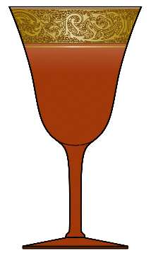 Florentine Dark Amber(Gold Encrusted, 3060) Water Goblet